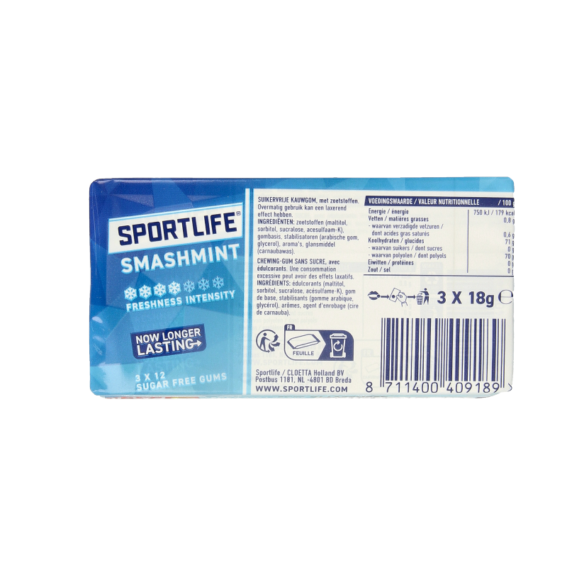 Sportlife Smashmint 3 pack 1 Stuks