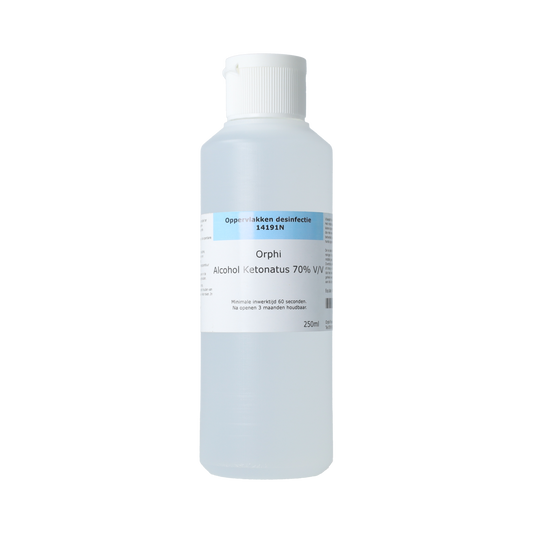 Orphi Alcohol ketonatus 70% klepdeksel 250.00 Milliliter