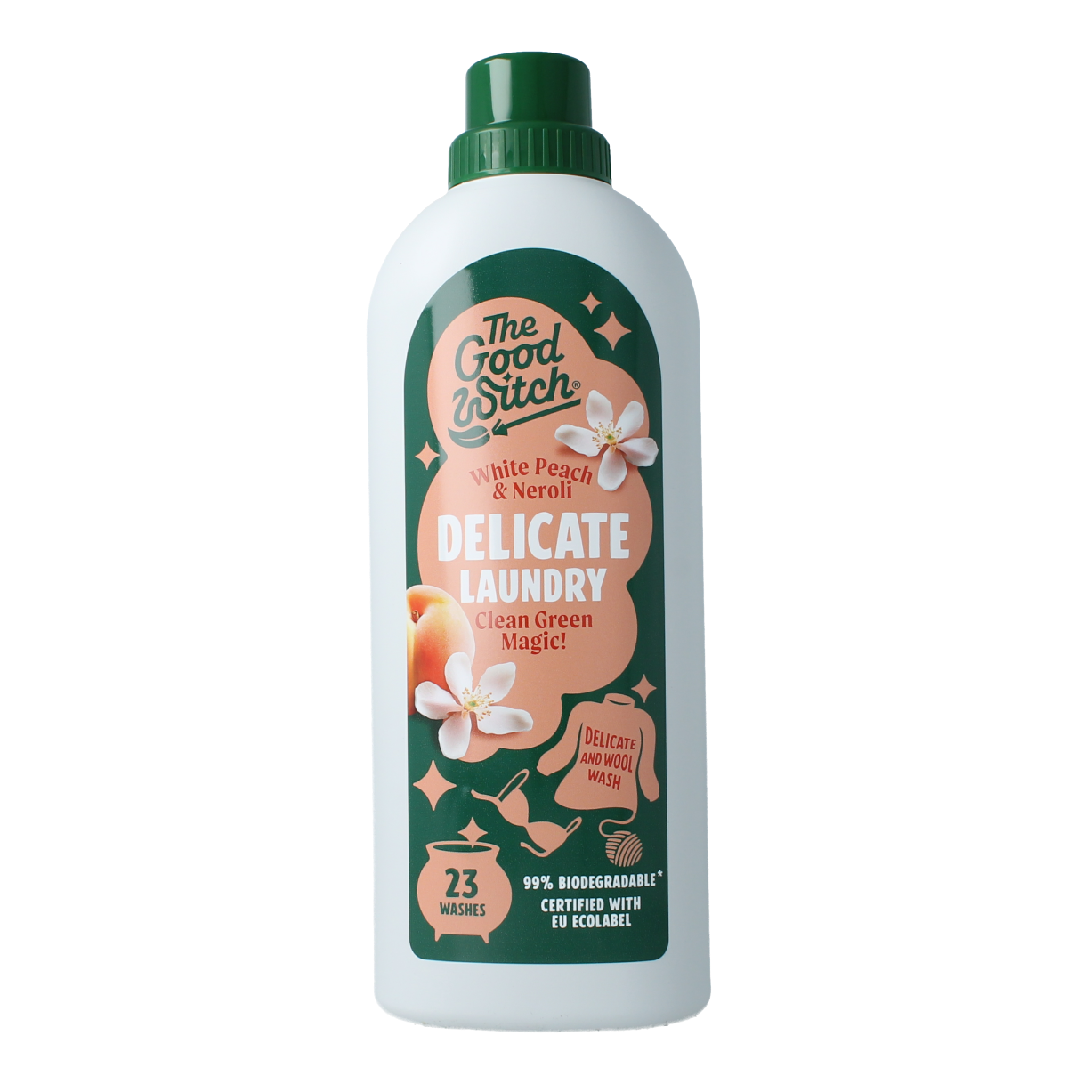 The Good Witch Wasmiddel wol/fijn witte perzik 1 Liter