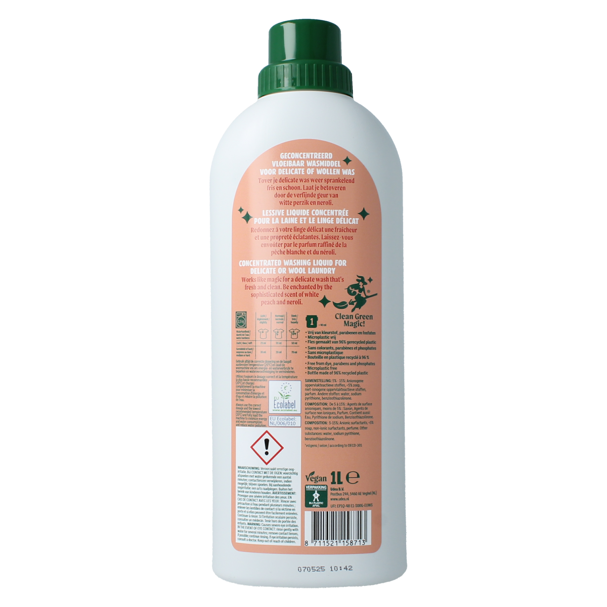 The Good Witch Wasmiddel wol/fijn witte perzik 1 Liter
