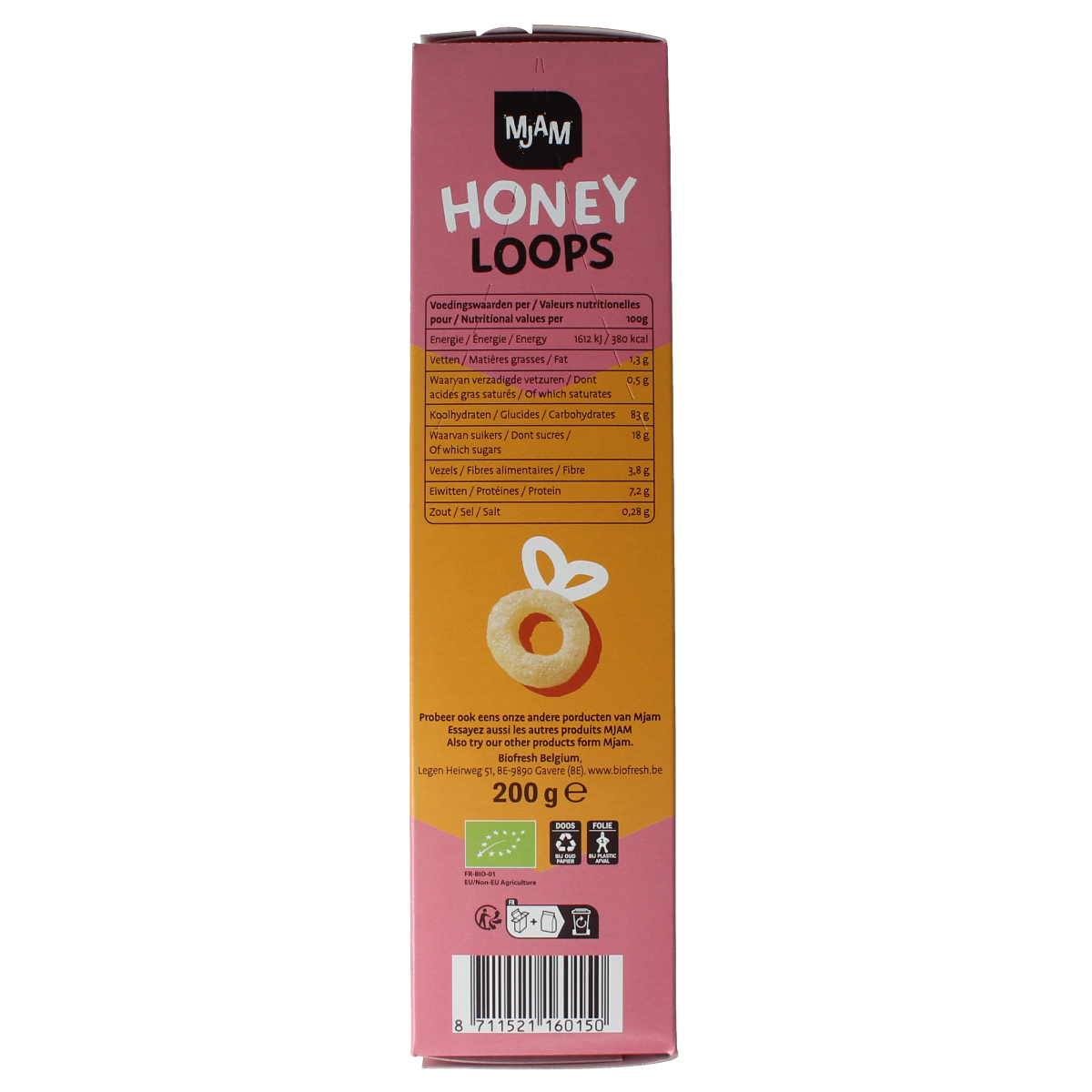 Mjam Honey loops bio 200.00 Gram
