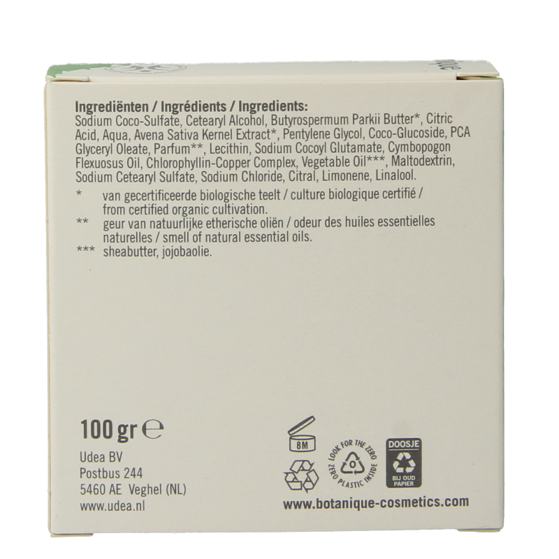 Botanique Body & face bar citroengras 100 Gram