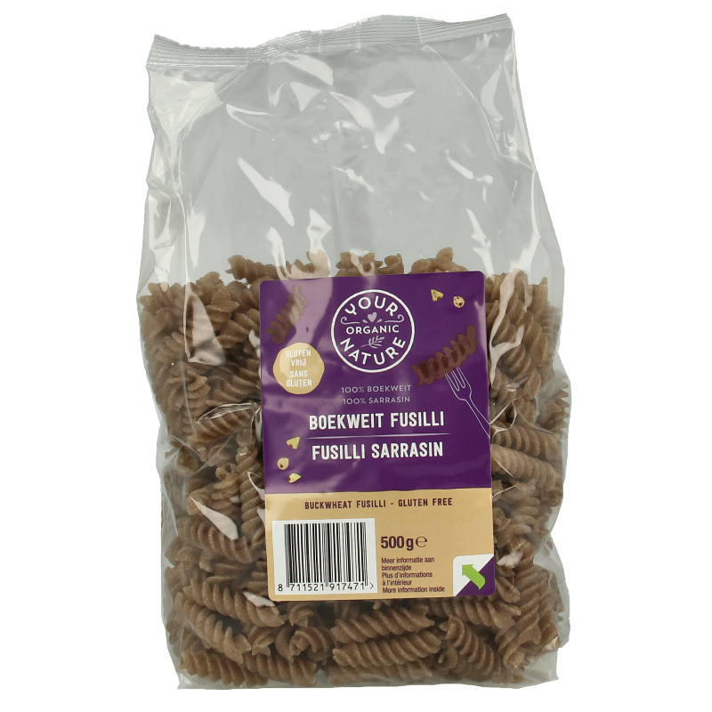 Your Organic Nature Boekweit pasta glutenvrij bio 500 Gram