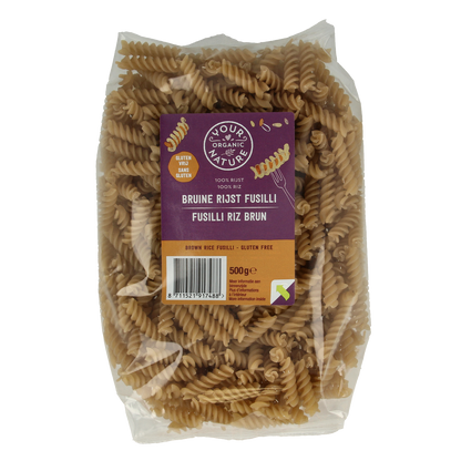 Your Organic Nature Bruine rijst pasta glutenvrij bio  500.00 Gram