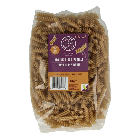 Your Organic Nature Bruine rijst pasta glutenvrij 500 Gram
