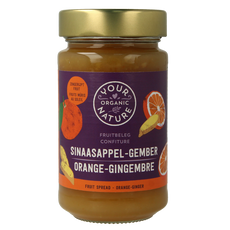Your Organic Nature Fruit beleg sinaasappel / gember bio 250 Gram