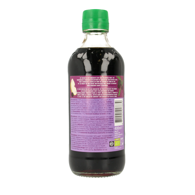 Your Organic Nature Diksap appel zwarte bes bio 400 Milliliter