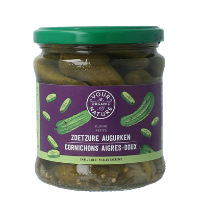 Your Organic Nature Augurken zoetzuur 330.00 Gram