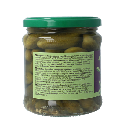 Your Organic Nature Augurken zoetzuur 330.00 Gram
