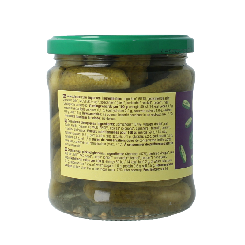 Your Organic Nature Augurken zuur bio 330 Gram