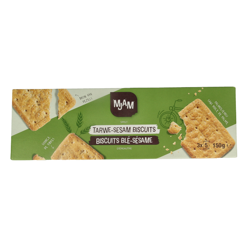 Mjam Biscuits tarwe sesam bio 150 Gram