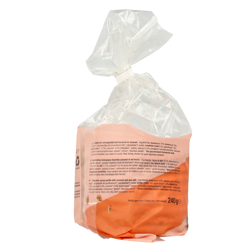 Mjam Stroopwafel karamel zeezout bio 240 Gram