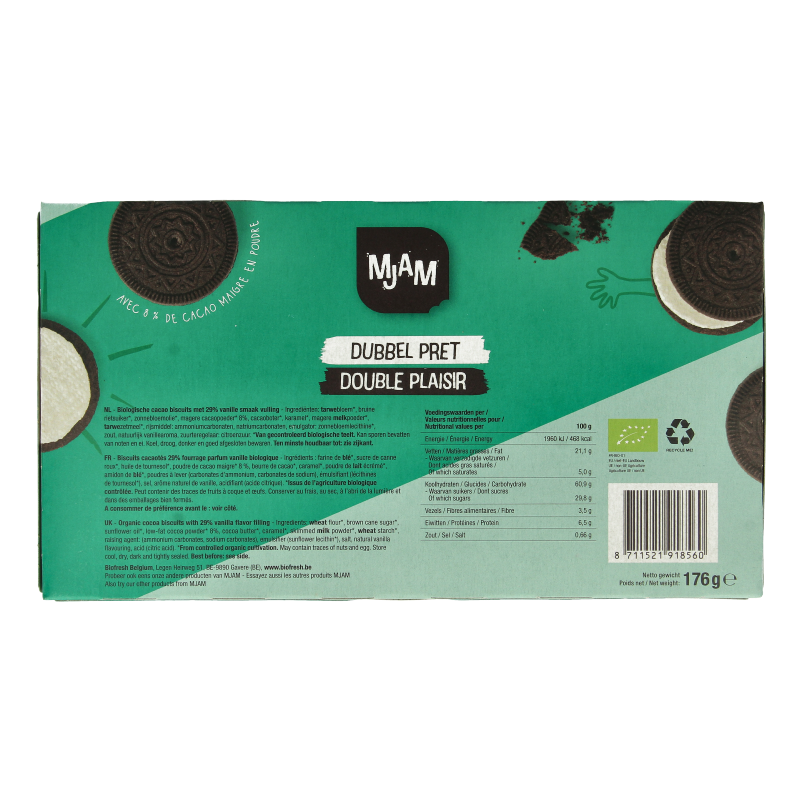 Mjam Dubbelpret bio 176 Gram