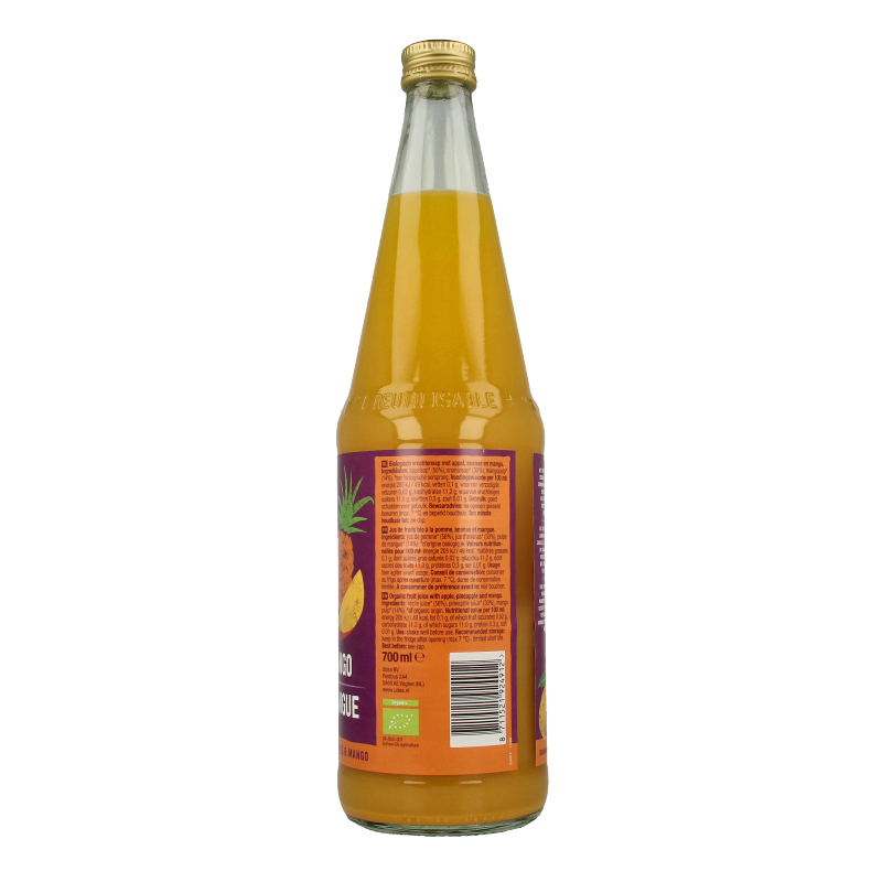 Your Organic Nature Vruchtensap appel ananas mango bio 700 Milliliter