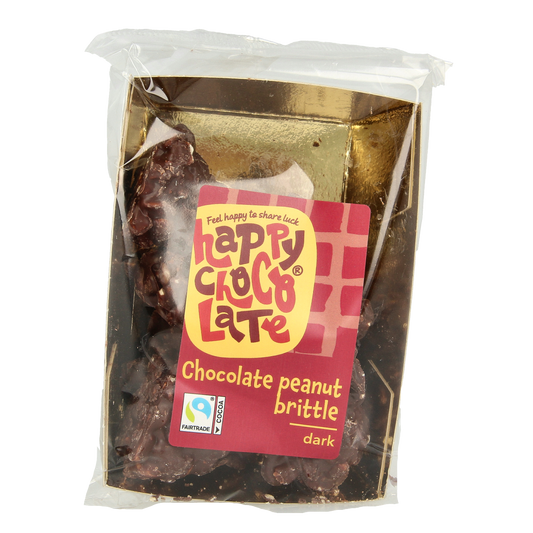 Happy Chocolate Chocolade pindarotsen puur bio 150.00 Gram