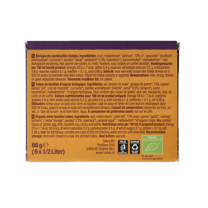 Your Organic Nature Uienbouillon zonder gist bio 6 Stuks