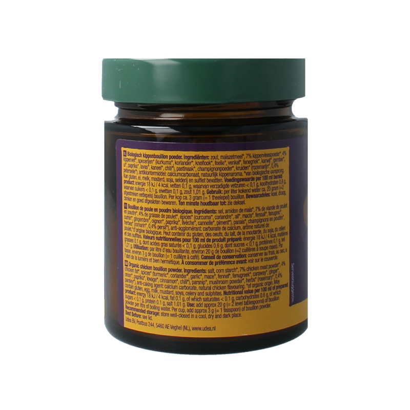 Your Organic Nature Heldere kippenbouillonpoeder zonder gist bio 110 Gram