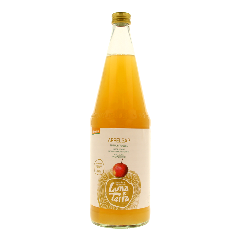 Luna E Terra Appelsap natuurtroebel bio dem 1 Liter
