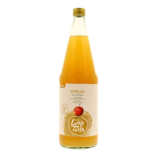 Luna E Terra Appelsap natuurtroebel bio dem 1 Liter