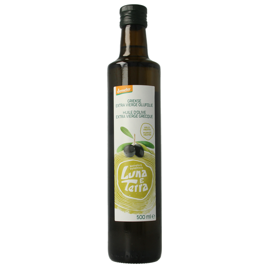 Luna E Terra Olijfolie Grieks extra vierge demeter bio 500 Milliliter