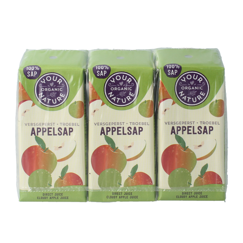 Your Organic Nature Appelsap bio 200ml 6 Stuks