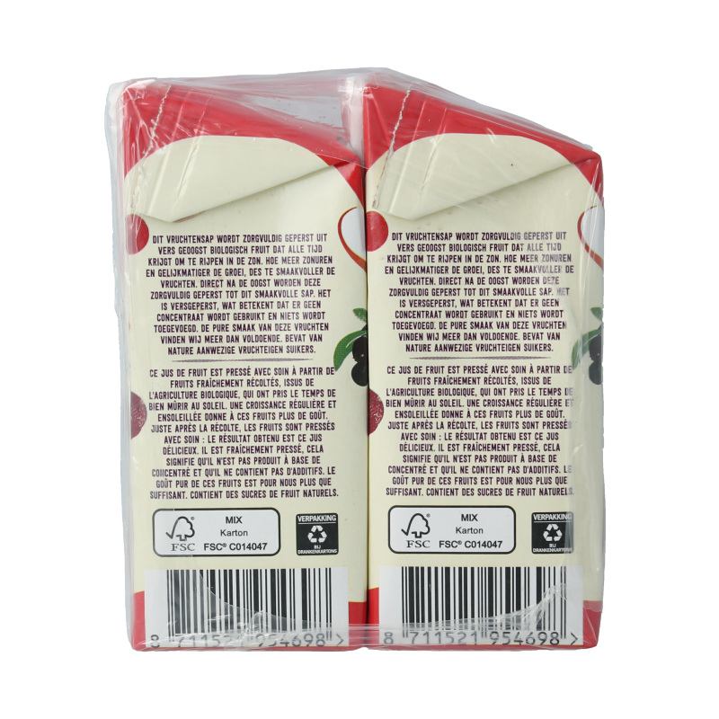 Your Organic Nature Rood fruitsap bio 1200 Milliliter