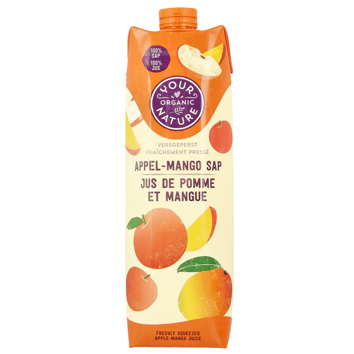 Your Organic Nature Appel mango sap bio 1.00 Liter