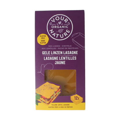Your Organic Nature Lasagne van gele linzen bio 250.00 Gram