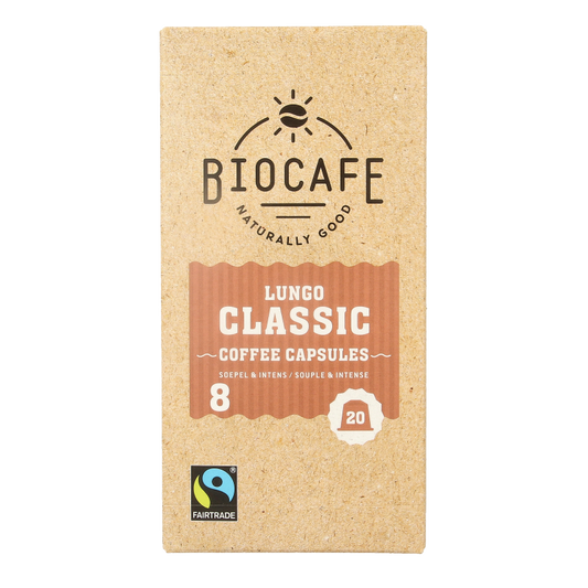 Biocafe Lungo capsules bio 20 Stuks