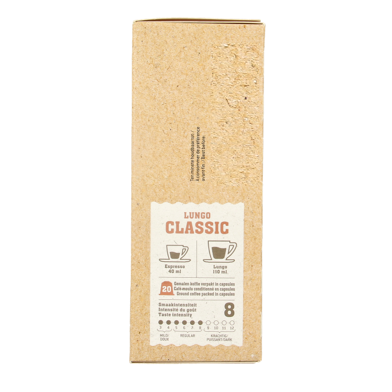 Biocafe Lungo capsules bio 20 Stuks
