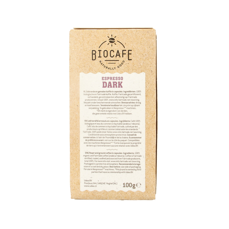 Biocafe Espresso capsules bio 20 Stuks