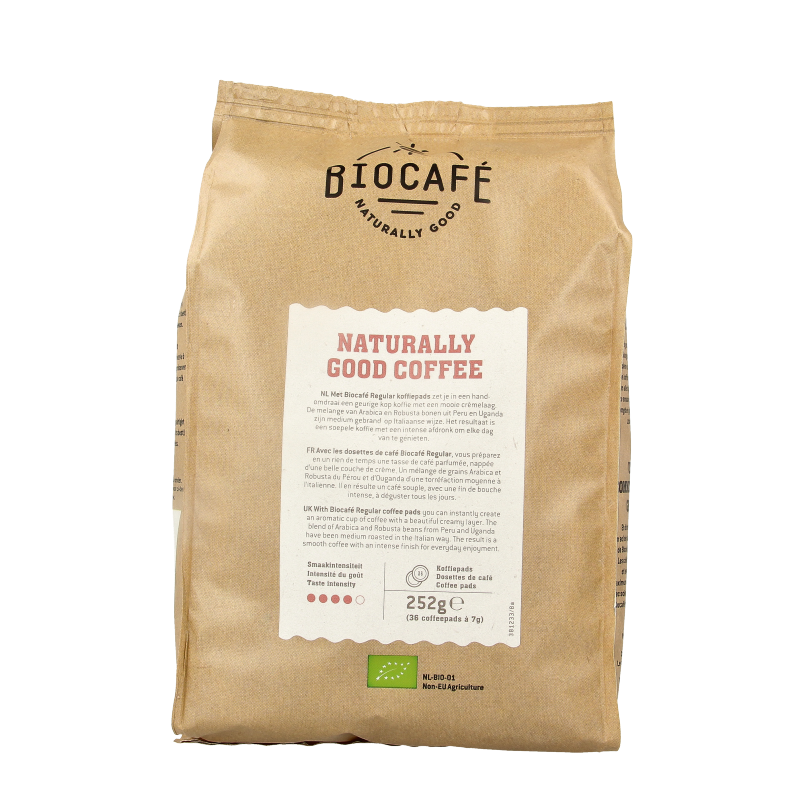Biocafe Coffee pads regular bio 36 Stuks