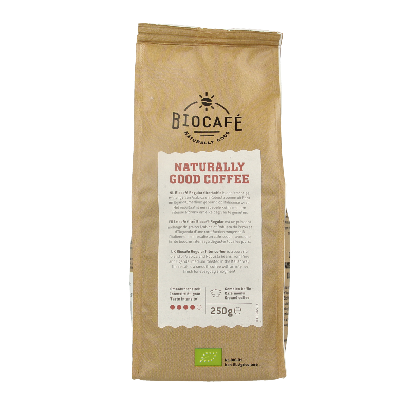 Biocafe Filterkoffie regular bio 250 Gram