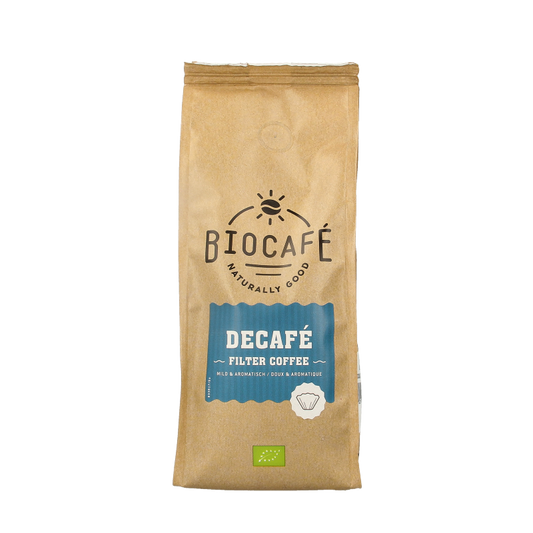 Biocafe Filterkoffie cafeinevrij/decaf bio 250 Gram