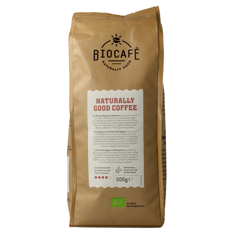 Biocafe Koffiebonen regular bio 500 Gram