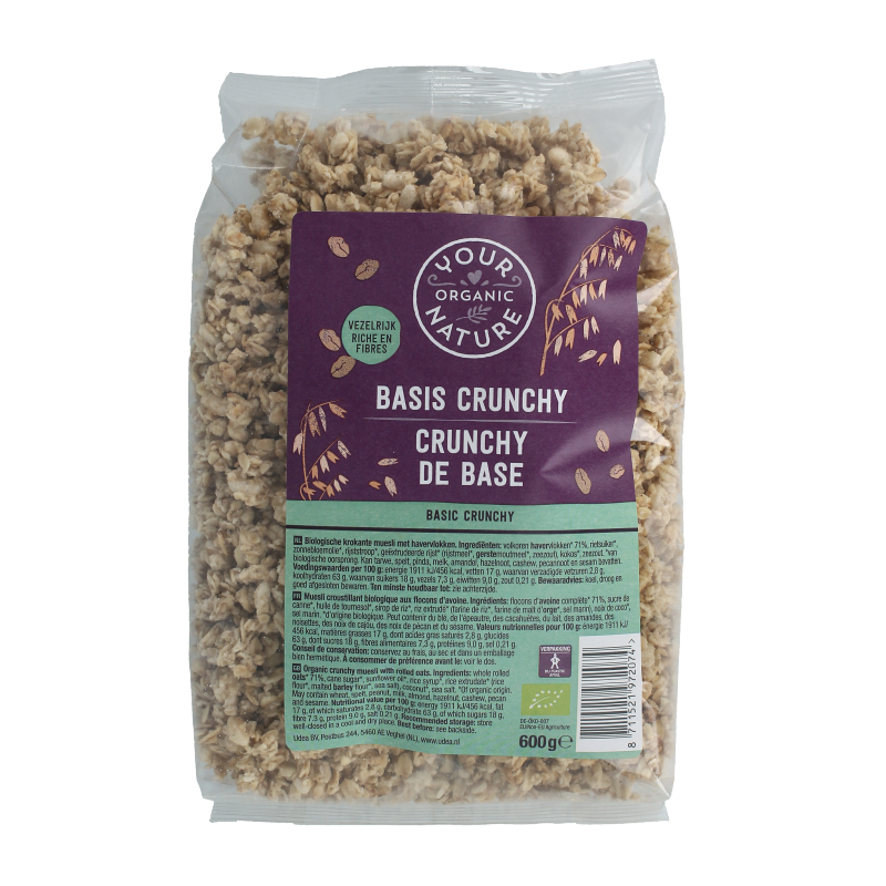 Your Organic Nature Muesli crunchy basis bio 600 Gram