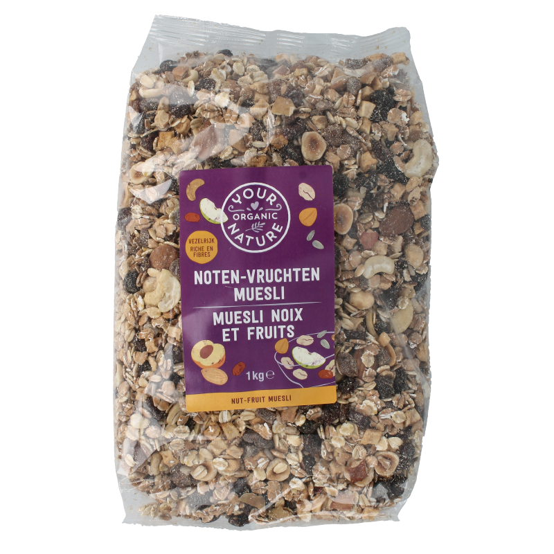 Your Organic Nature Muesli noten vruchten bio 1 Kilogram