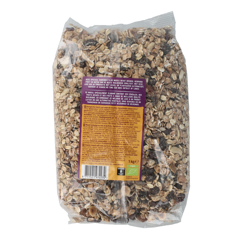 Your Organic Nature Muesli noten vruchten bio 1 Kilogram