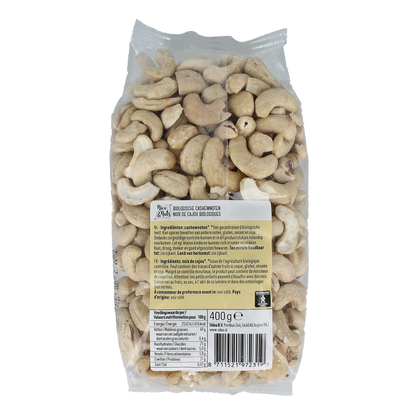 Nice & Nuts Cashewnoten bio 400.00 Gram