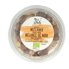 Nice & Nuts Notenmix zonder pinda met zeezout geroosterd bio 175.00 Gram