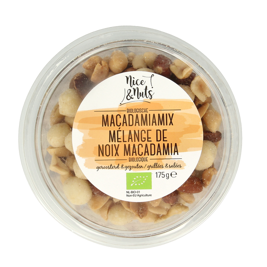 Nice & Nuts Macadamia mix met zeezout geroosterd bio 175.00 Gram