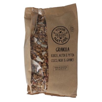 Your Organic Nature Granola kokos noot pit bio 375.00 Gram