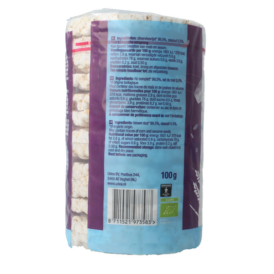 Your Organic Nature Rijstwafels gezouten bio 100 Gram