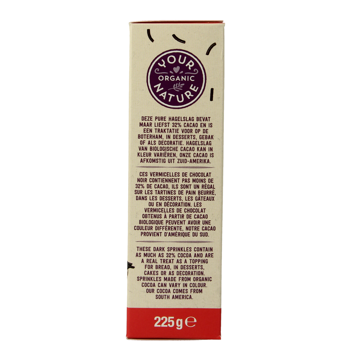 Your Organic Nature Hagelslag puur bio 225.00 Gram