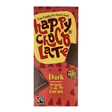 Happy Chocolate Puur 72% bio 85.00 Gram
