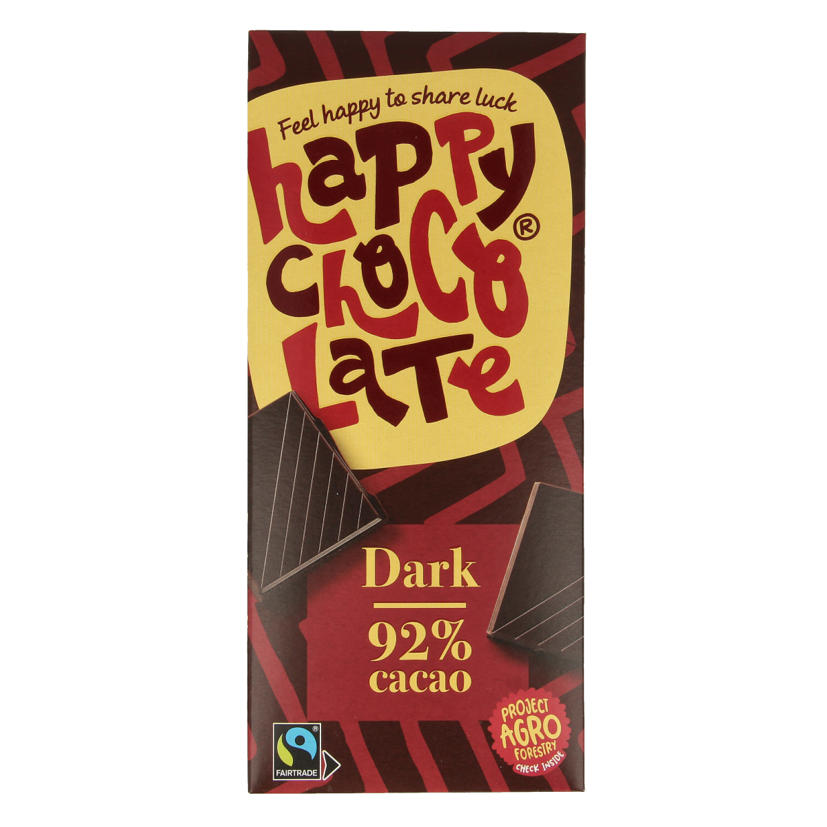 Happy Chocolate Puur 92% bio 85.00 Gram