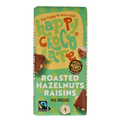 Happy Chocolate Melk geroosterde hazelnoot rozijn bio 100 Gram