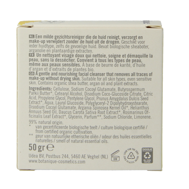Botanique Face cleansing bar argan & amandel 50 Gram