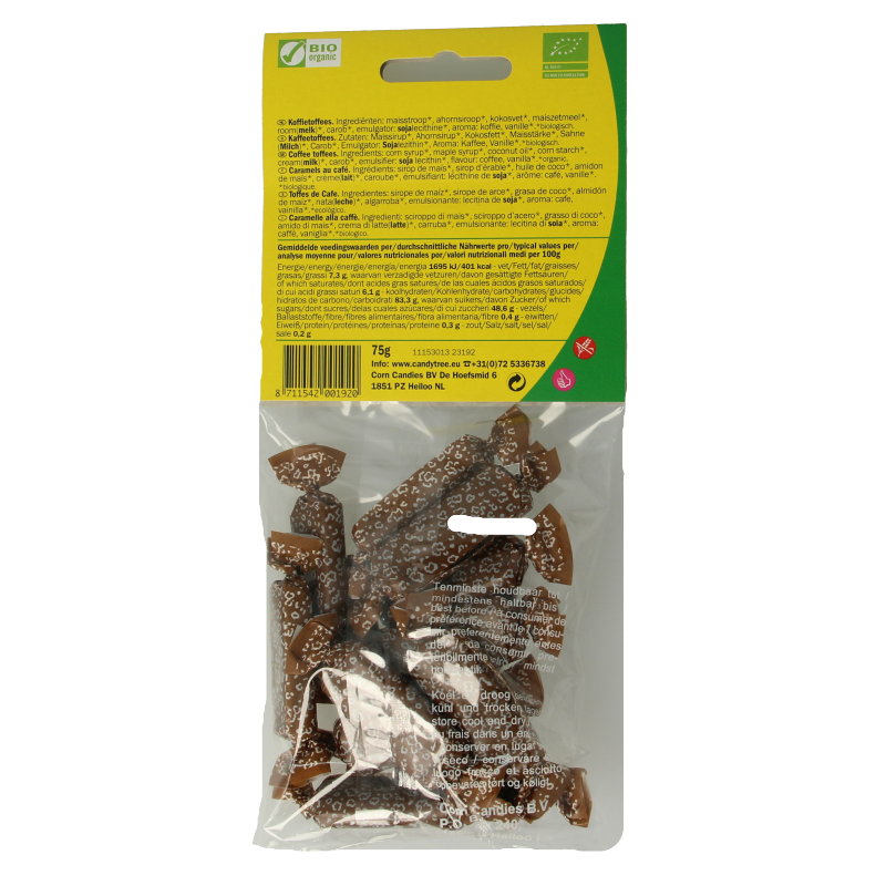 Candy Tree Koffietoffees bio 75 Gram