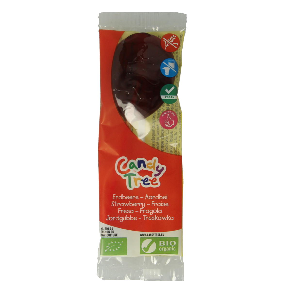 Candy Tree Aardbei lollie bio 1.00 Stuks